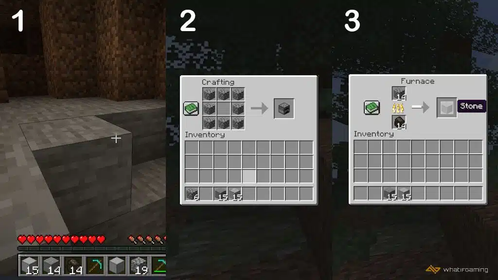 نحوه ساخت سنگ صاف در Minecraft