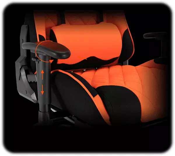 خرید صندلی گیمینگ با ماساژور Meetion CHR25 نارنجی